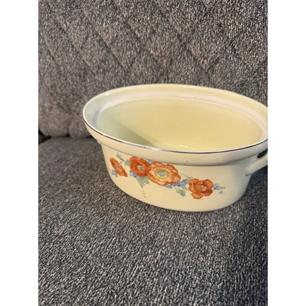 Vintage Hall's Superior Quality Kitchenware ORANGE POPPY USA 9